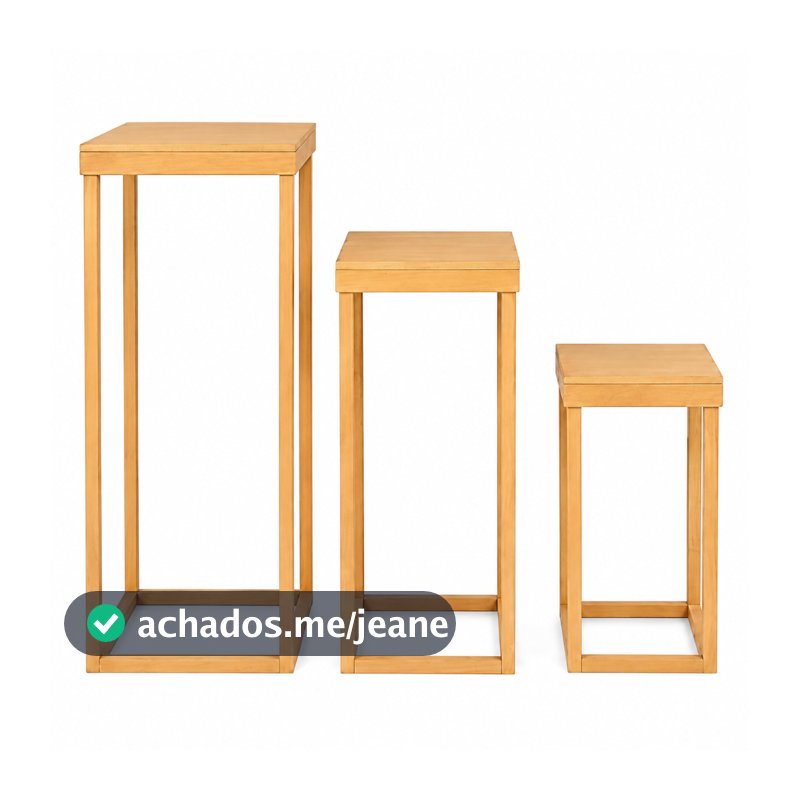 Trio de Mesa Quadrado MDF para Festa Infantil Casamento Batismo Chá Revelação Chá de bebê decoração de festas e eventos