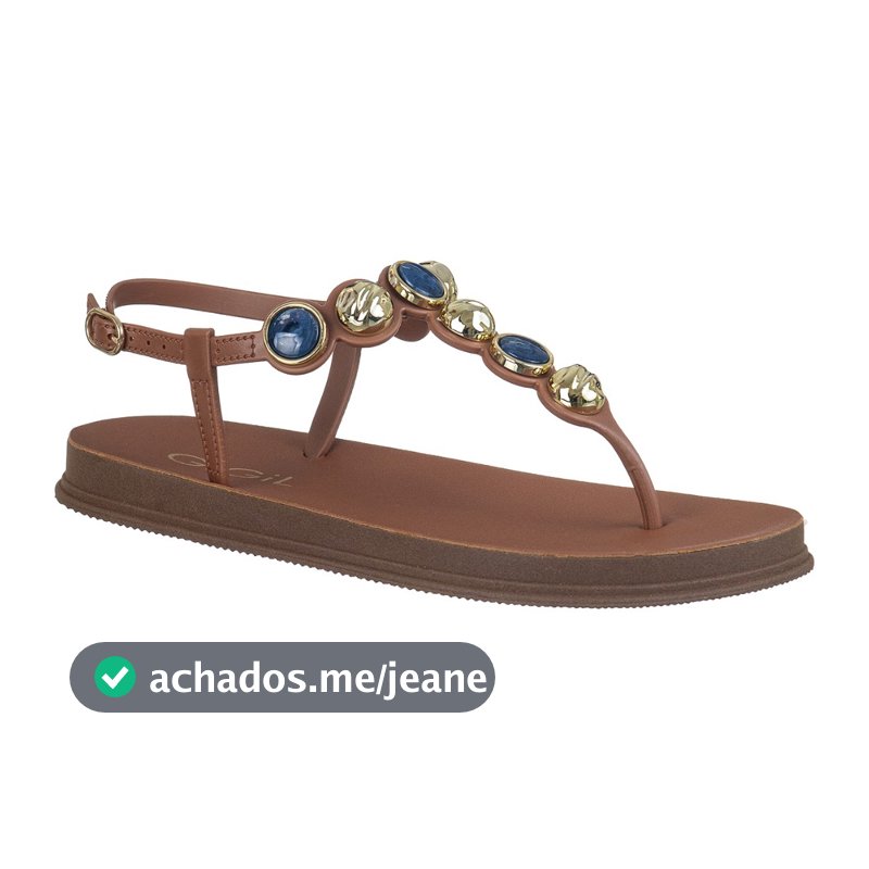 Sandália Rasteirinha Feminina Tiras Pedrarias Cromada Forma Anatômica Leve Verão Casual Babi GiGiL
