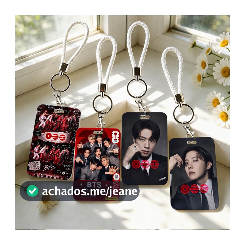 Capa De Cartao BTS Grupo Idol Carteira Estudantil Cartao Escolar Cartao De Onibus Chaveiro Com Corda Trancada