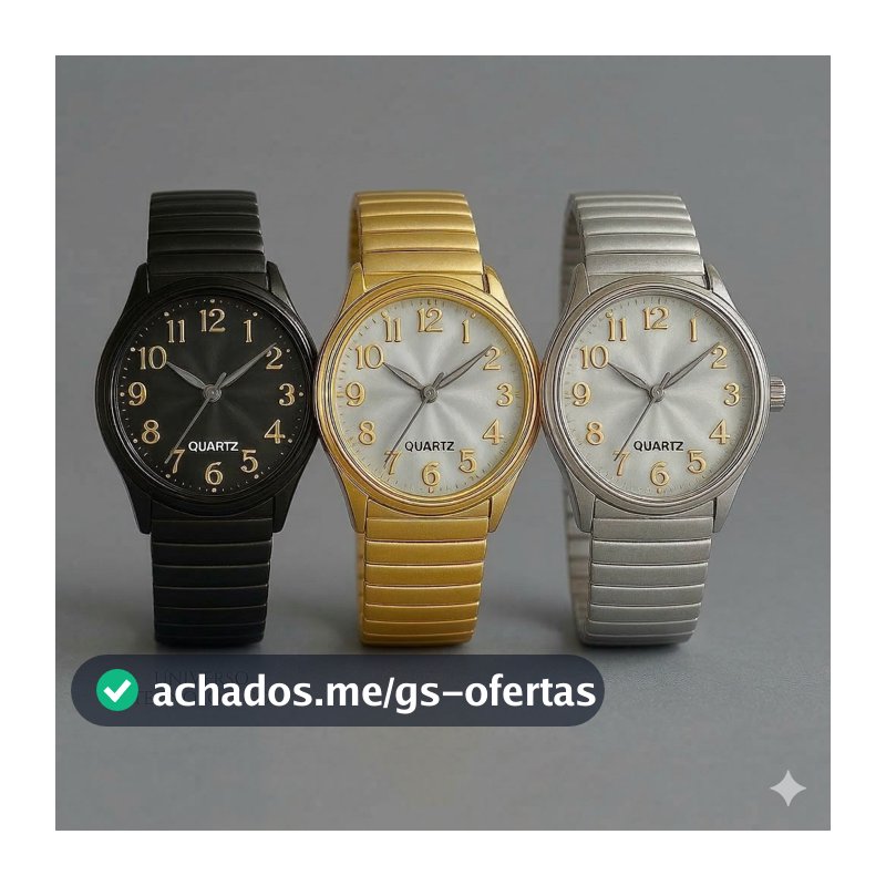 Relógio Feminino Prova D´agua Redondo De Quartzo Pulseira Elástica Analógico Pulseira em Aço Bracelete de Mola