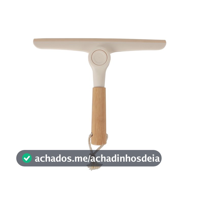 Rodo de Pia Dobrável com Cabo de Bambu Oikos Rodinho Off White Bege