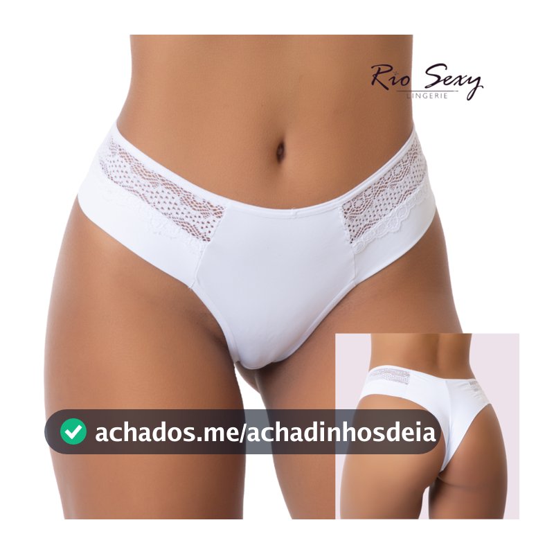 Kit 5 calcinha fio duplo cintura alta detalhe renda, tanga microfibra poliamida de fábrica, calcinha de microfibra