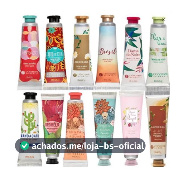 Creme Hidratante L’Occitane au Brésil – Mãos e Pés | 30ml | Escolha sua fragrância favorita!