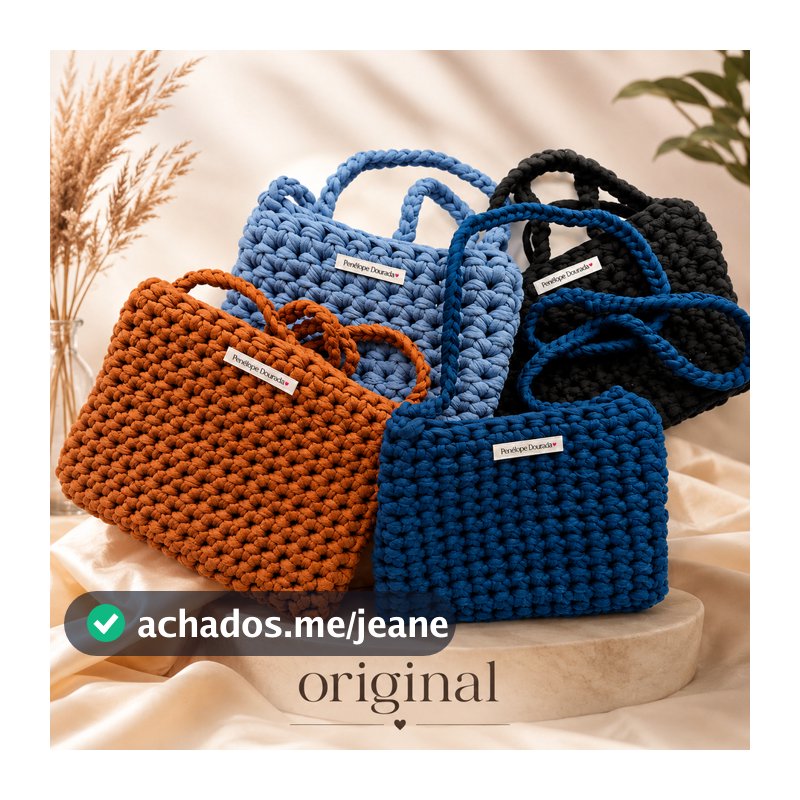 Bolsa Crochê Penélope Duo Transversal Tira Colo Artesanal Boho Chic Leve Original
