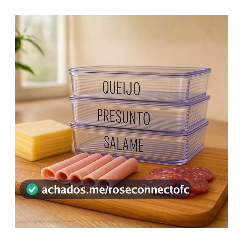 Porta Frios Hermético Duplo Triplo Unitário com Tampa Pote Mantimentos