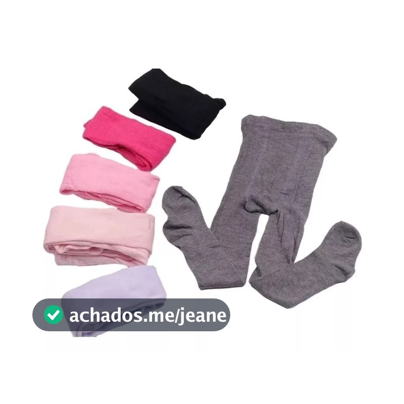 Kit 6 Meia Calça Criança Grossa Para Inverno Escola Fio 40 Infantil Menina Feminina Quentinha Estampas Sortidas