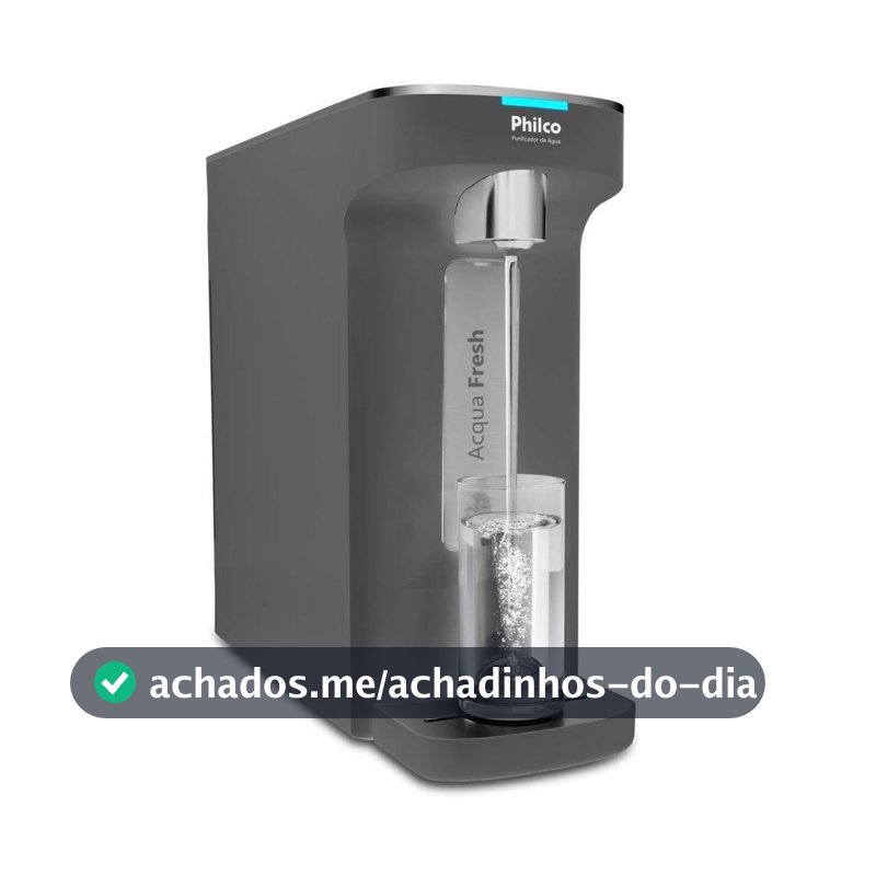 Purificador de Água de Bancada Philco PPU12C Natural Fria e Gelada Cinza Bivolt
