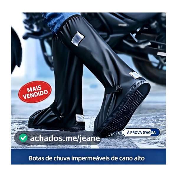 Polaina Impermeavel Bota Galocha Protetor Calcado Capa de Chuva Motoqueiro