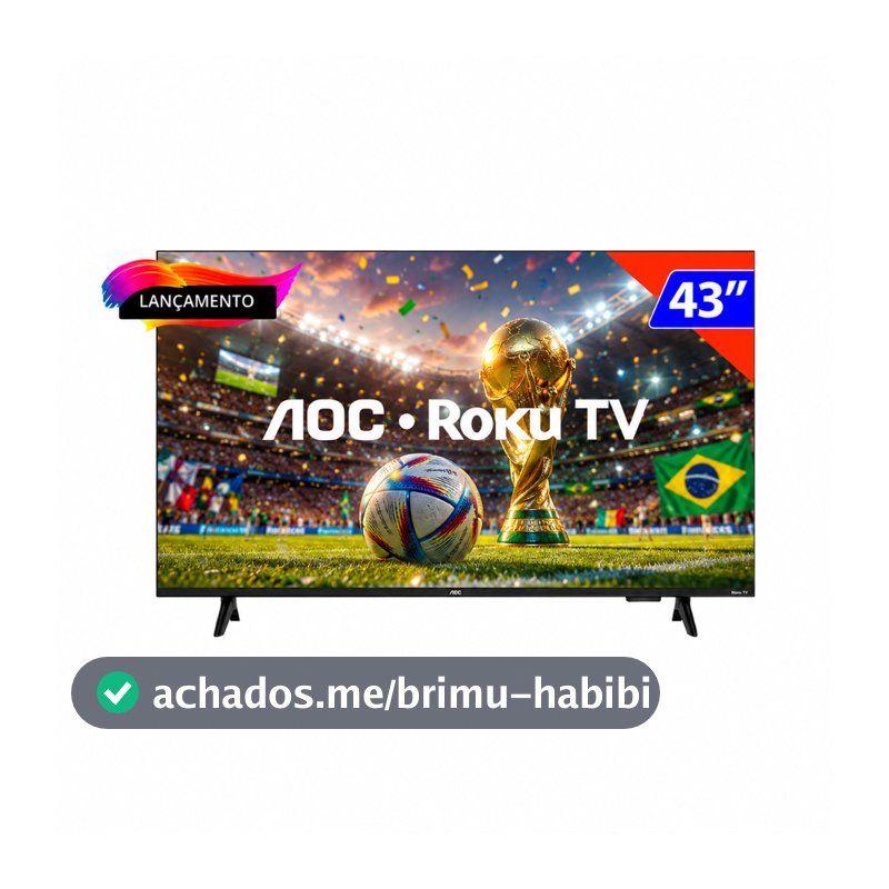 Tv Smart 43 Polegadas Aoc Roku Hd Wi-fi 43s5155/78g