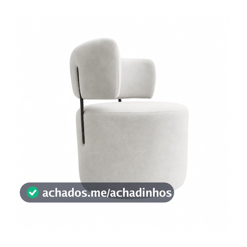 Poltrona Orgânica Bouclê Redonda Decorativa para Sala Quarto Recepção
