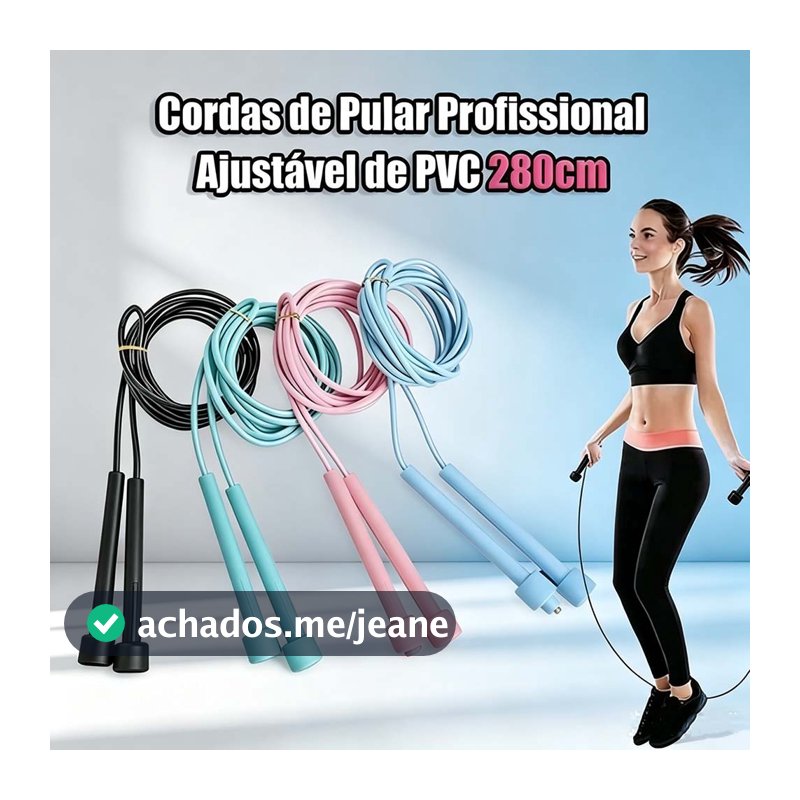 Cordas de Pular Profissionais Ajustáveis PVC 280cm - Versatilidade e Durabilidade！