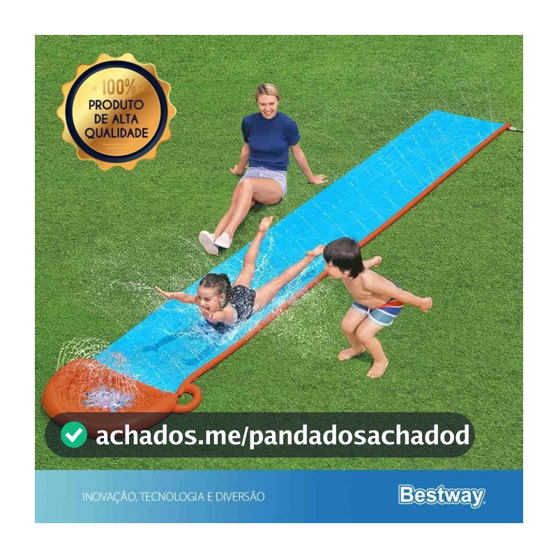 Escorregador Infantil Inflável 4,88m – H2OGO Bestway – Água, Risada e Curtição