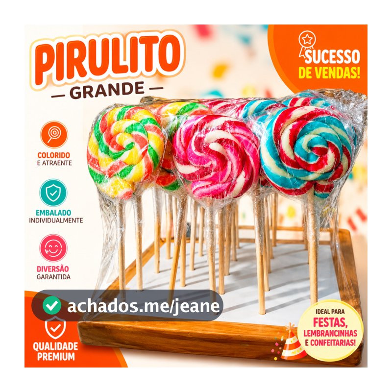 Pirulito 25U Psicodelico Aniversário Infantil 6cm Diâmetro 16cm Altura Colorido Promoção Crianças