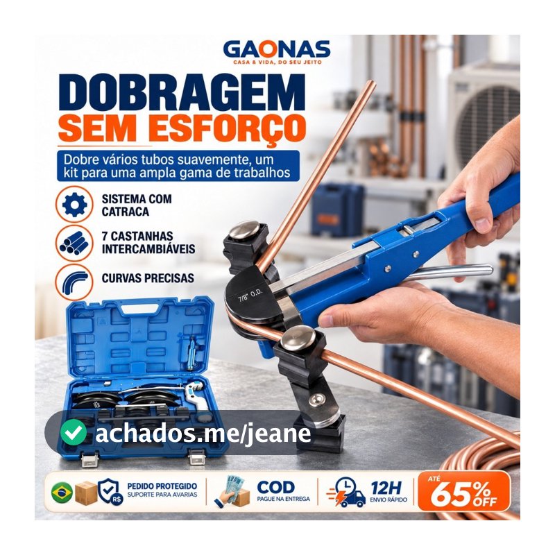 GN-Curvador De Tubos Profissional Kit Para Tubo De Cobre 1/4 A 7/8 Com Catraca Cortador E Maleta Para Refrigeração Ar Co