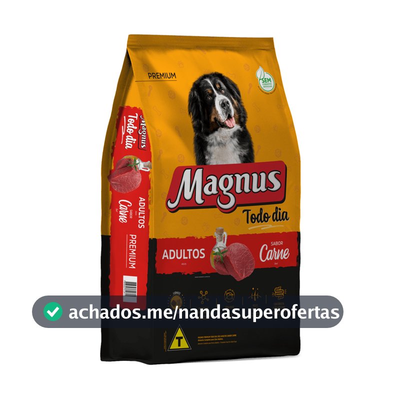 Ração Magnus Todo Dia Cão Adulto Porte Médio e Grande Carne 5 kg Á GRANEL.