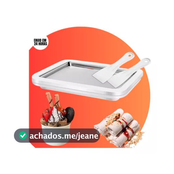 Máquina Sorvete Na Chapa Instantânea Rolinho Manual Adulto Infantil Caseiro