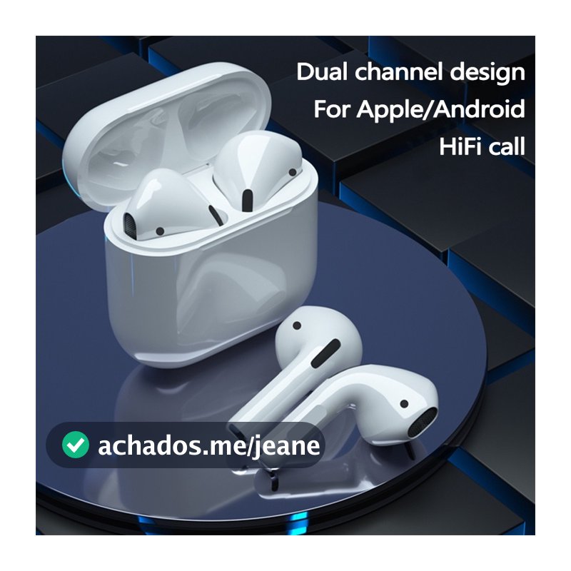 Pro 4 Mini Fone De Ouvido TWS Fones Sem Fio Bluetooth Alta Fidelidade Som Estéreo Com Cancelamento Ruído Para Uso Diário