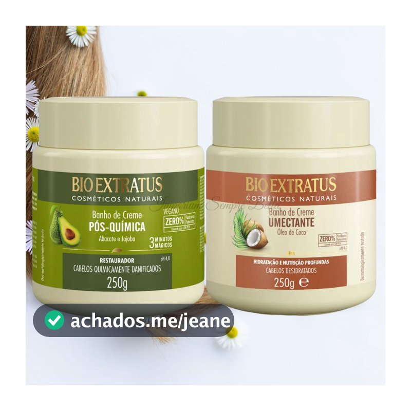Kit Pós Química + Umectação Bio Extratus 250g Cada