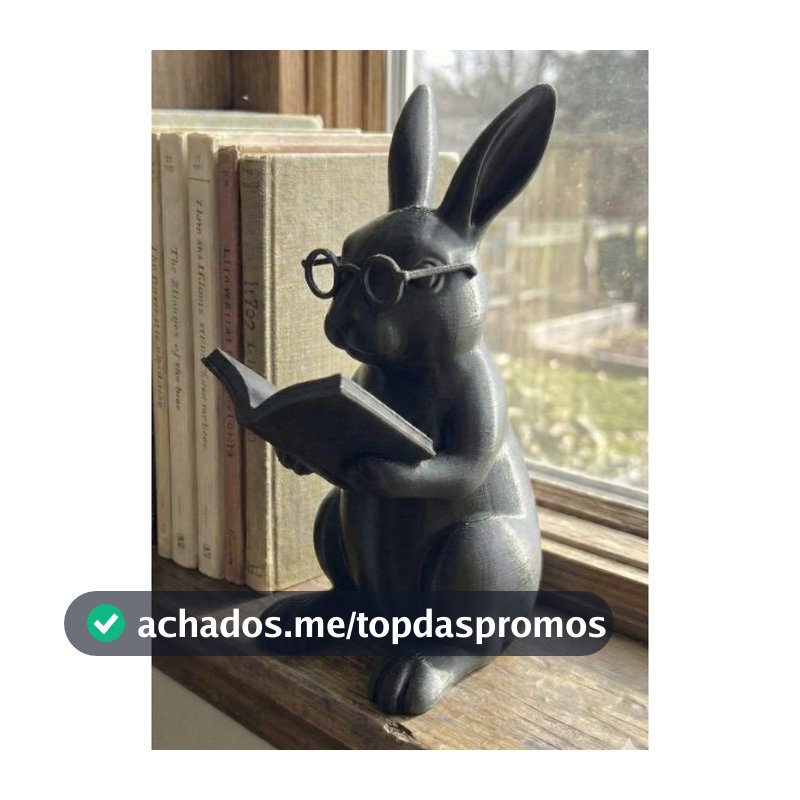 Escultura Decorativa Coelho 23 cm | Estilo Farmhouse, Luxo e Minimalista