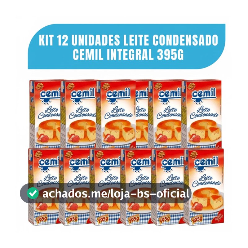Caixa Com 12 Leite Condensado Integral 8% 395g Cada Cemil