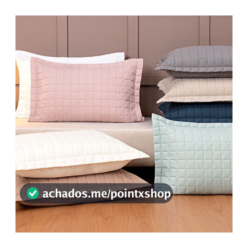 Fronha Porta Travesseiro Percal 200 Fios Matelado com Abas Lavive Enxovais 75x55CM