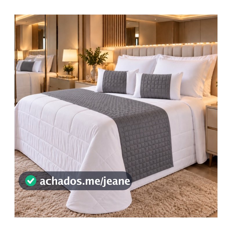 Kit Peseira de Cama Queen King 5 Peças Micropercal 300 Fios com Almofadas Cheias