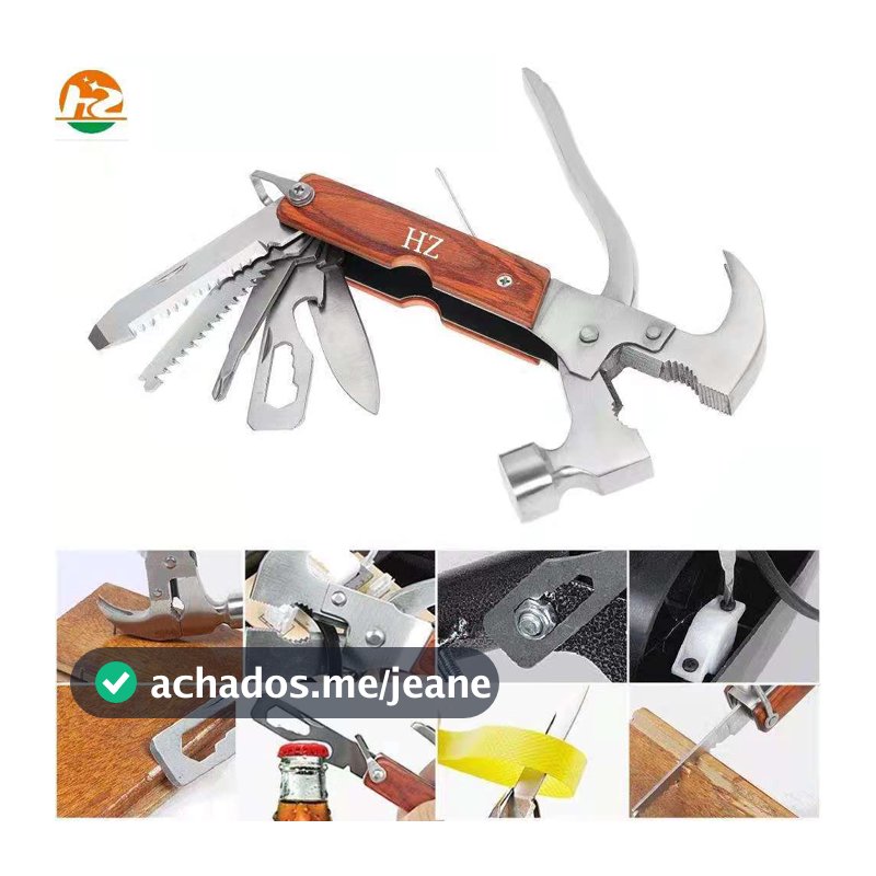 Canivete Martelo Machadinha Alicate Canivete Multifuncional Pesca Caça Acampamento Aço Inoxidável Multifunção De Sobrev