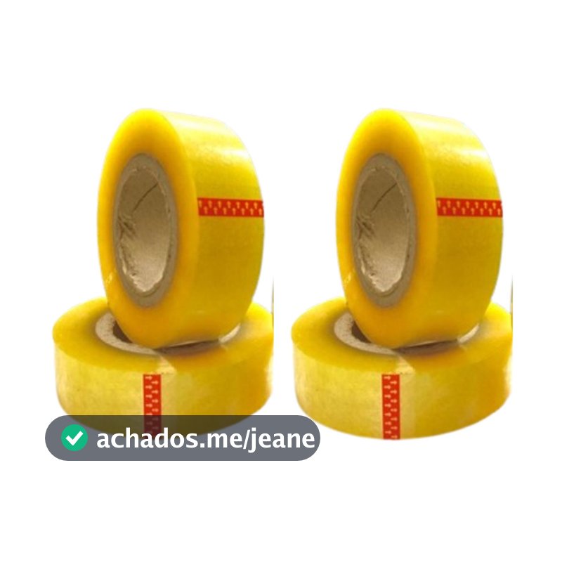 Kit 4 Fitas Adesivas 500m Larga Transparente