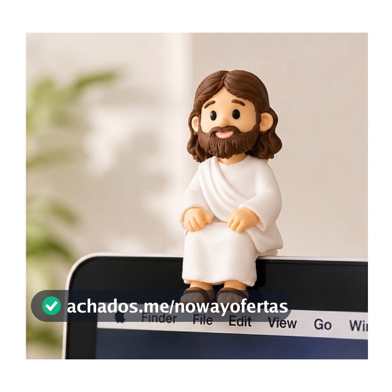 Mini Jesus Sentado Impressão 3D Decorativo Para Monitor Mesa Prateleira Nicho Carro