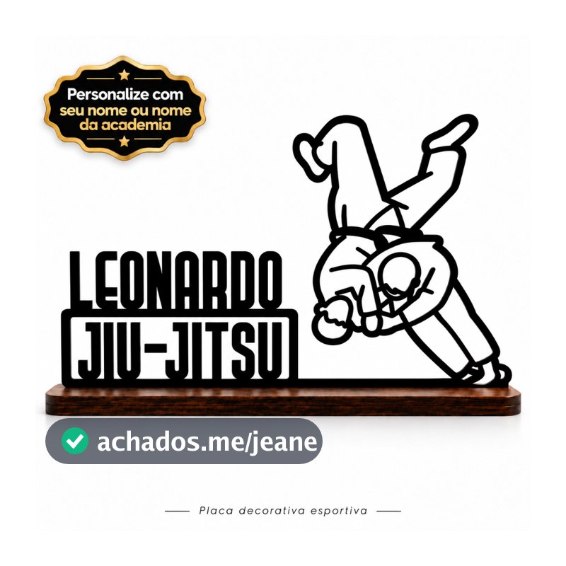 Presente Personalizado Esportivo em MDF Enfeite de mesa Jiu-jitsu MuayThai Bailarina Judô Kickboxing