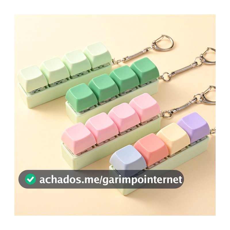 Macaron Teclado Fidget Chaveiro ASMR Clicky Interruptor Mecânico Brinquedo Alívio Do Estresse Pingente Presente