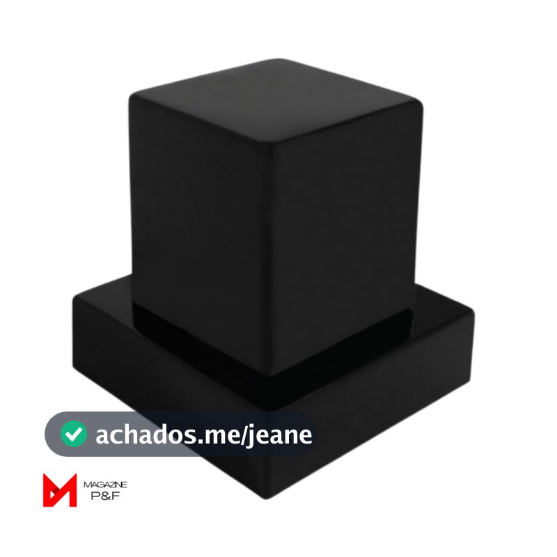Acabamento Registro Quadrado Chuveiro Luxo ABS Preto Padrão Deca 1/2 e 3/4