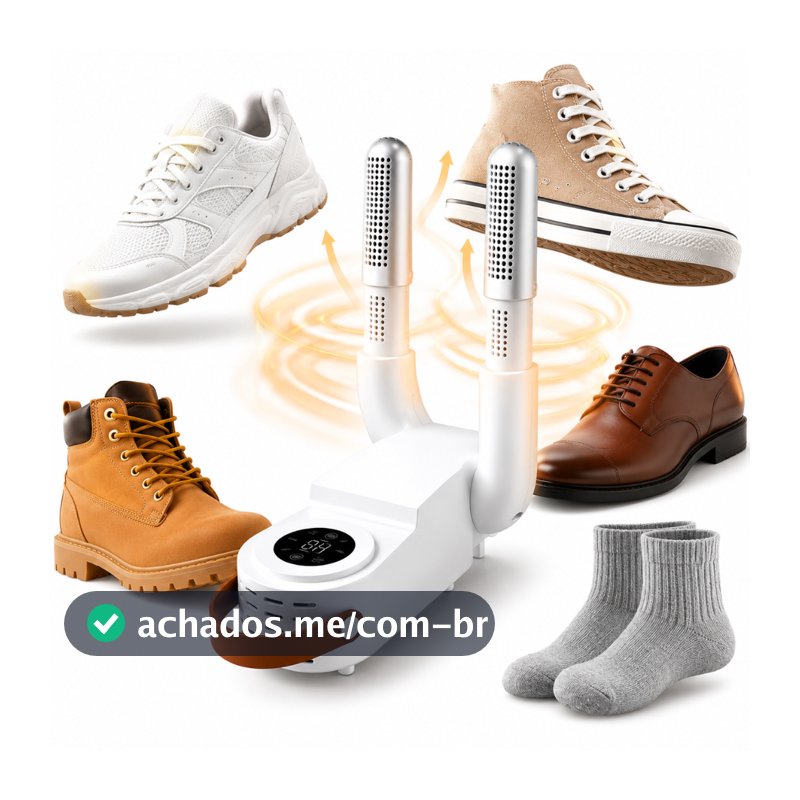 Secador De Sapato Inteligente Dobrável Tênis Elimina Umidade Mal Cheiro E Odor 110V / 220V