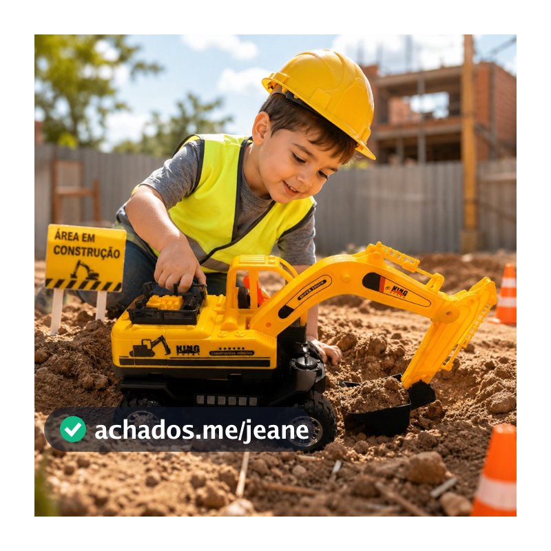 Escavadeira Infantil Articulada Caminhão Trator Máquina Caminhão Construção Presente Dia Das Crianças