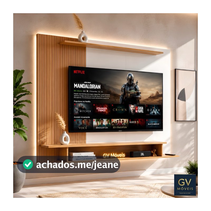 PROMOÇÃO  Painel para TV até 55 Polegadas Itália – Design Moderno, Rack Suspenso, Ideal para Sala