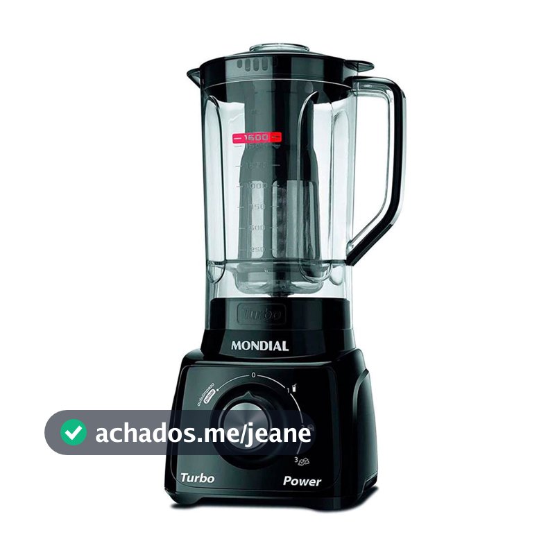 Liquidificador Turbo Power L-99 FB Copo San Cristal 3 Velocidades Mondial