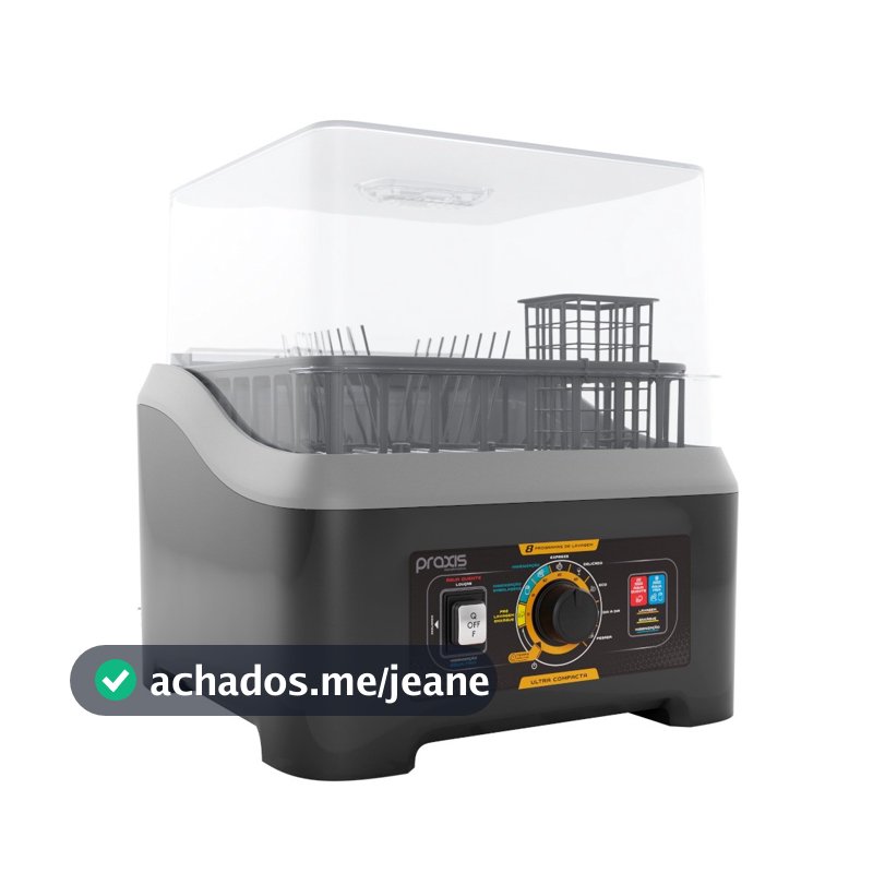 Lava-louças portátil semiautomática 8 programas 3L preta LLP04-2.0 Praxis