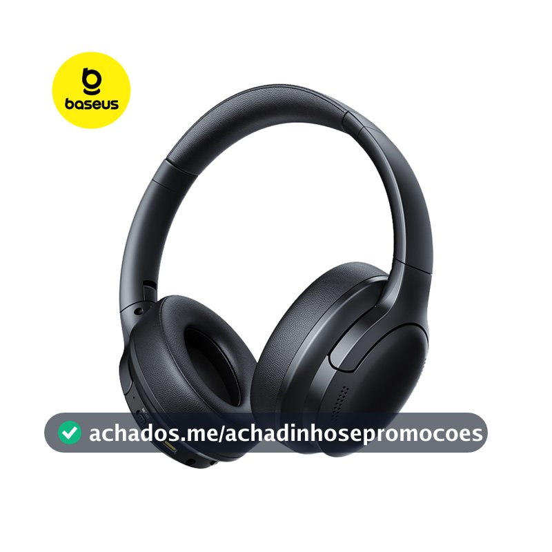 Headphone Baseus Bass BH1 Lite Sem Fio Bluetooth 6.0 Som Potente Leve Dobrável Confortável