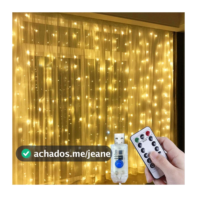 3M 300 Luz De Cortina LED 8 Modos De Iluminação Luzes De Fada De Fadas USB Para Decorações De Natal