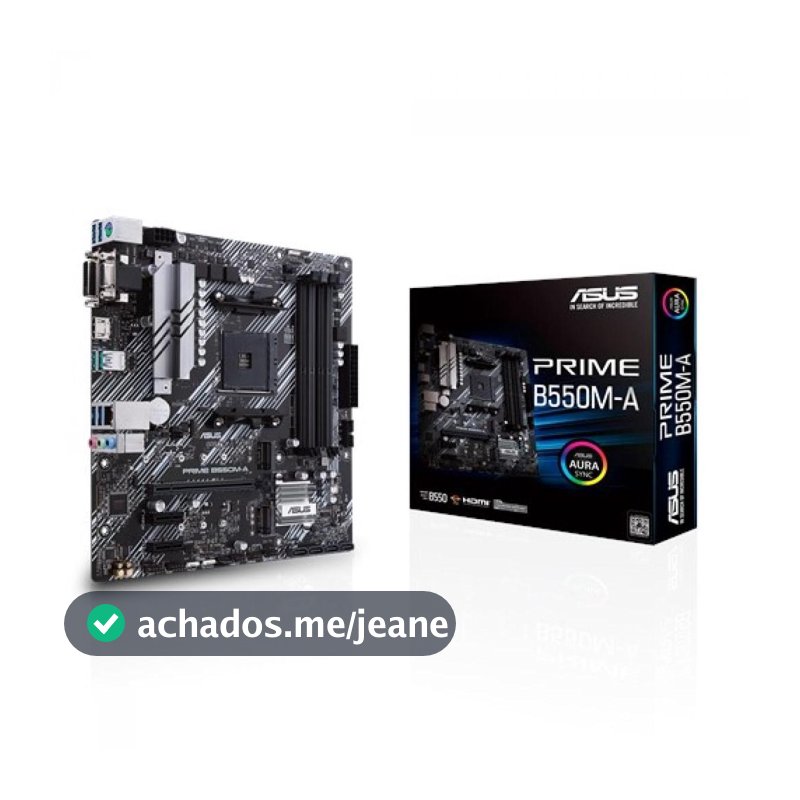 Placa Mãe Asus Prime B550M-A, Chipset B550, AMD AM4, mATX, DDR4, 90MB14I0-M0EAY0