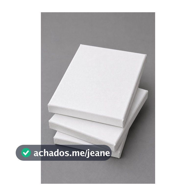 Kit 30 Telas Para Pintura 10x15cm Algodão com Armação de Madeira