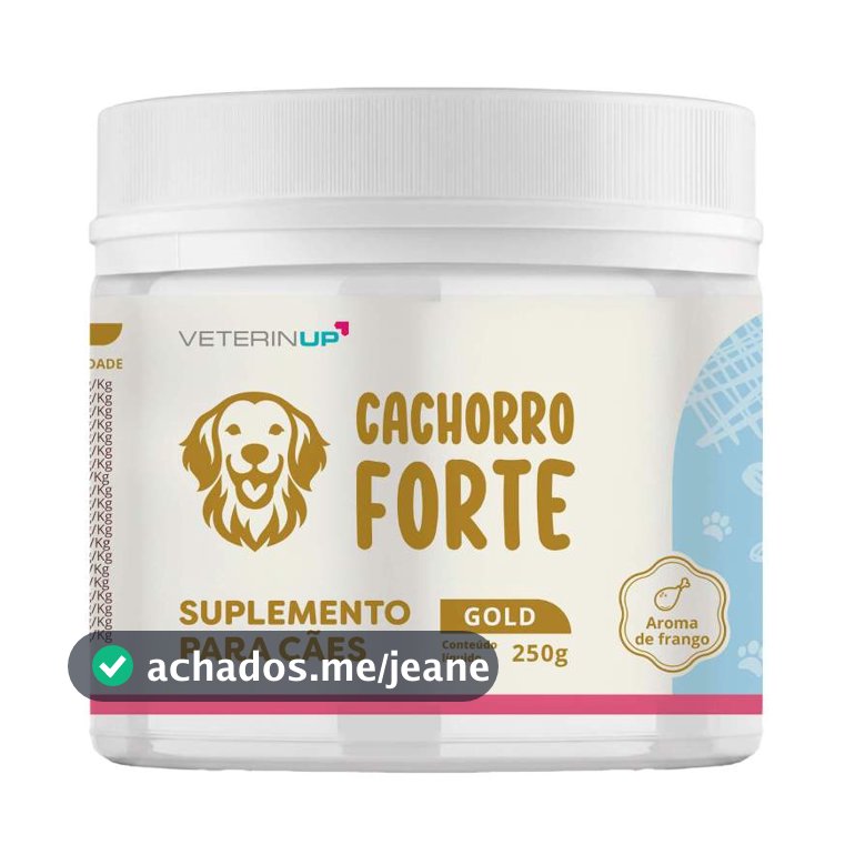 Cachorro Forte Gold 250g Suplemento para Cães com Ômega 3, Glucosamina, Condroitina e Probióticos