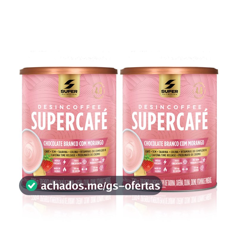 Kit 02 Supercafé Chocolate Branco com Morango