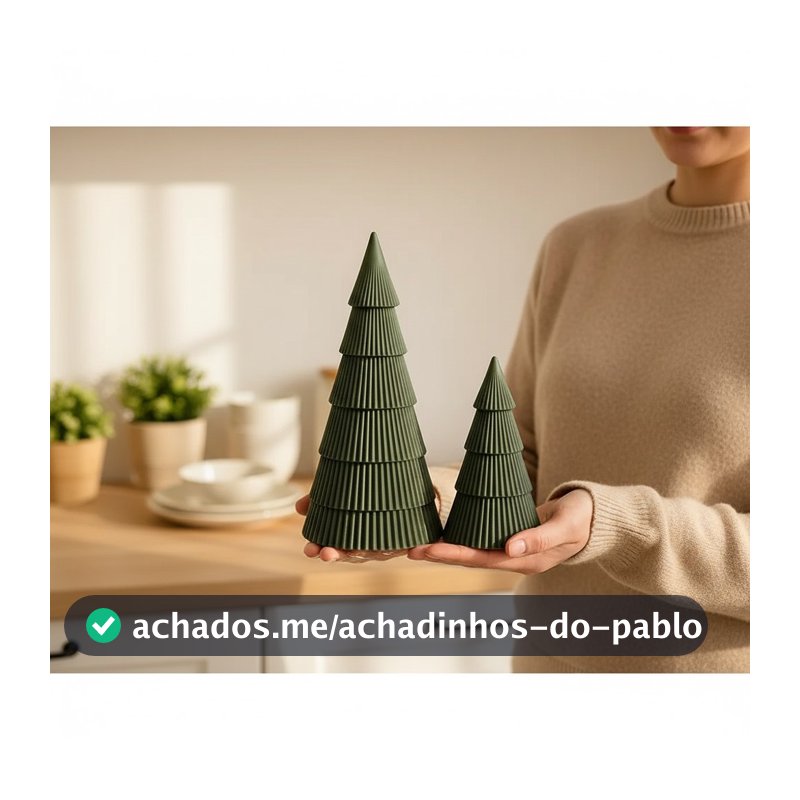 Árvores de natal kit de 2 unidades plástico resistente (9cm e 12cm) para decoração de sala cozinha mesa posta gourmet