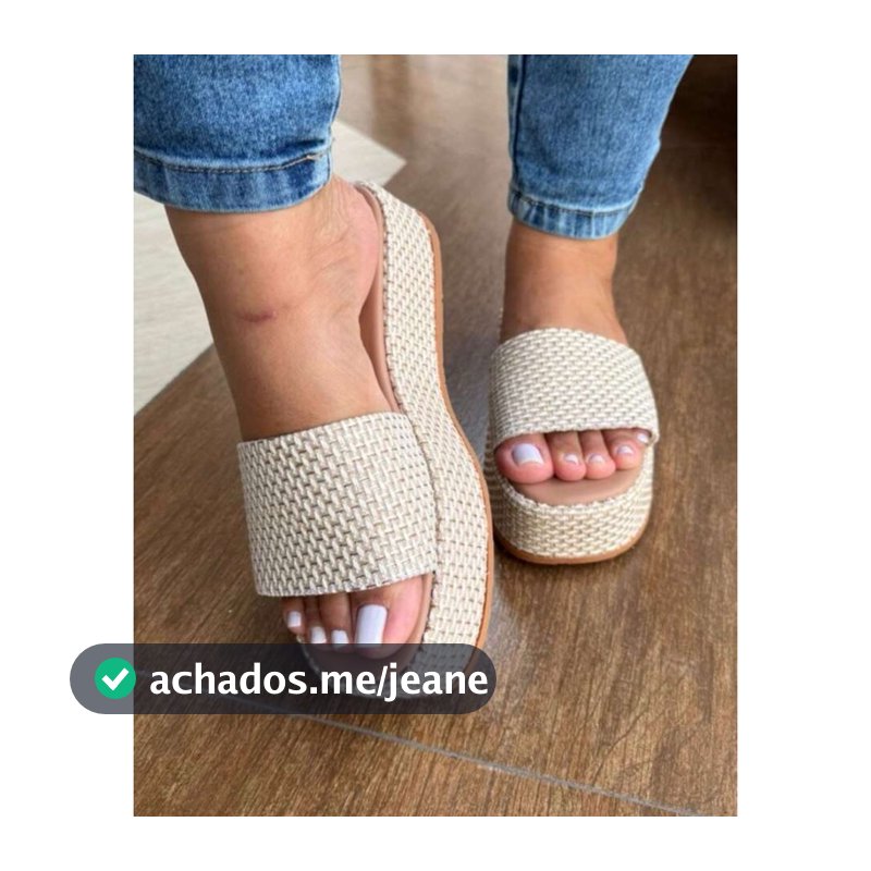 Sandália Flatform Feminina Palha Verão confortável moda