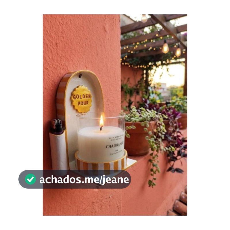 porta velas de cerâmica