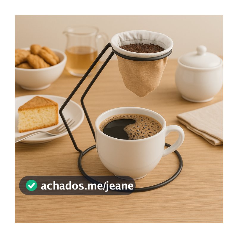 Coador De Café Mini Individual Com Suporte Black Preto Suporte Para Café Coador De Pano Reutilizável