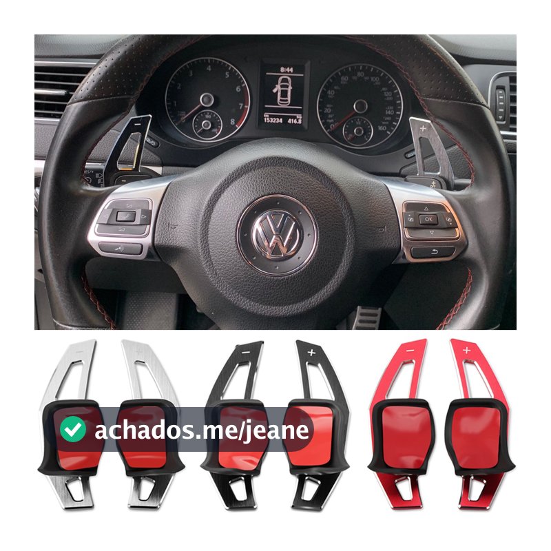 Volkswagen Tiguan VW Jetta Passat Fusca R-Line Polo Voyage 2010-2014 Carro Volante Paddle Shift Extensão Adesivos DSG