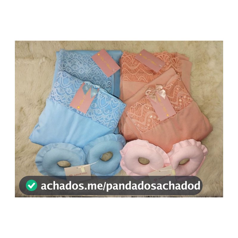 Kit Robe + Camisola + Rosquinha de Amamentação | Gestante Maternidade bebê