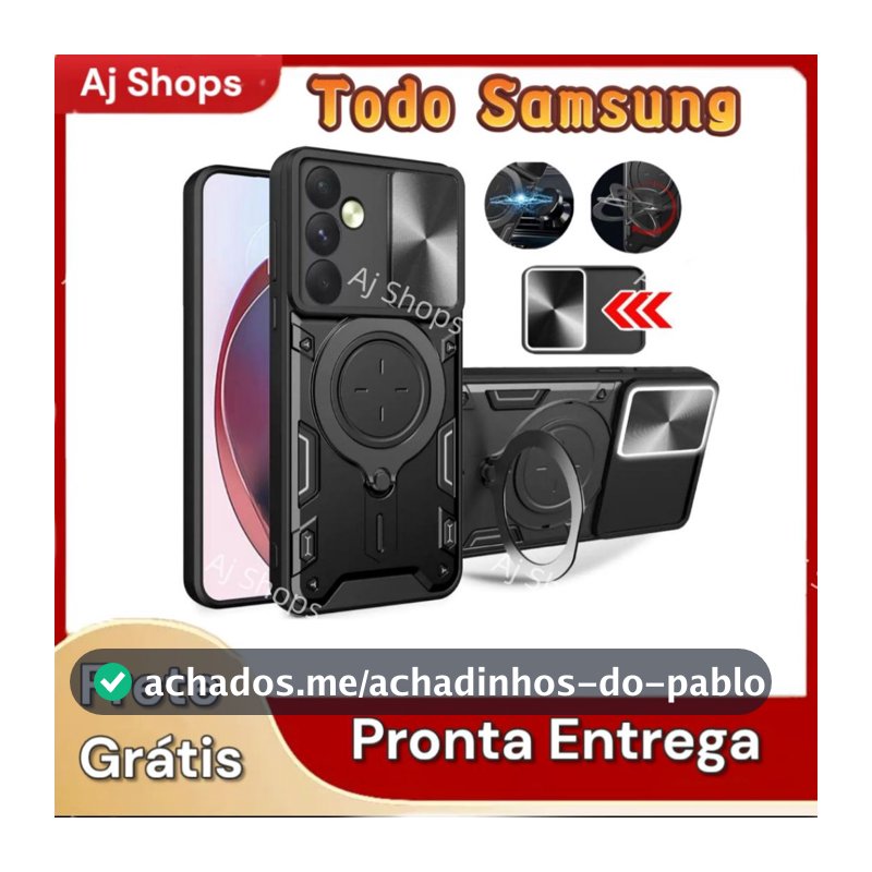 New Capa Para Todos Samsung Galaxy Capinha Case Armadura Militar Suporte 360 Com Proteção de Câmera